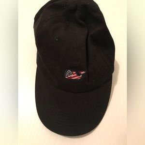 Vineyard Vines Black Baseball Hat with American Flag
